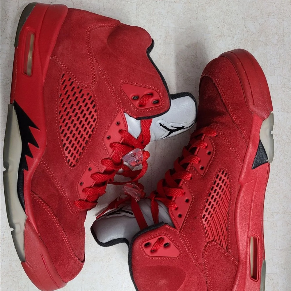 Jordan 5 red suede